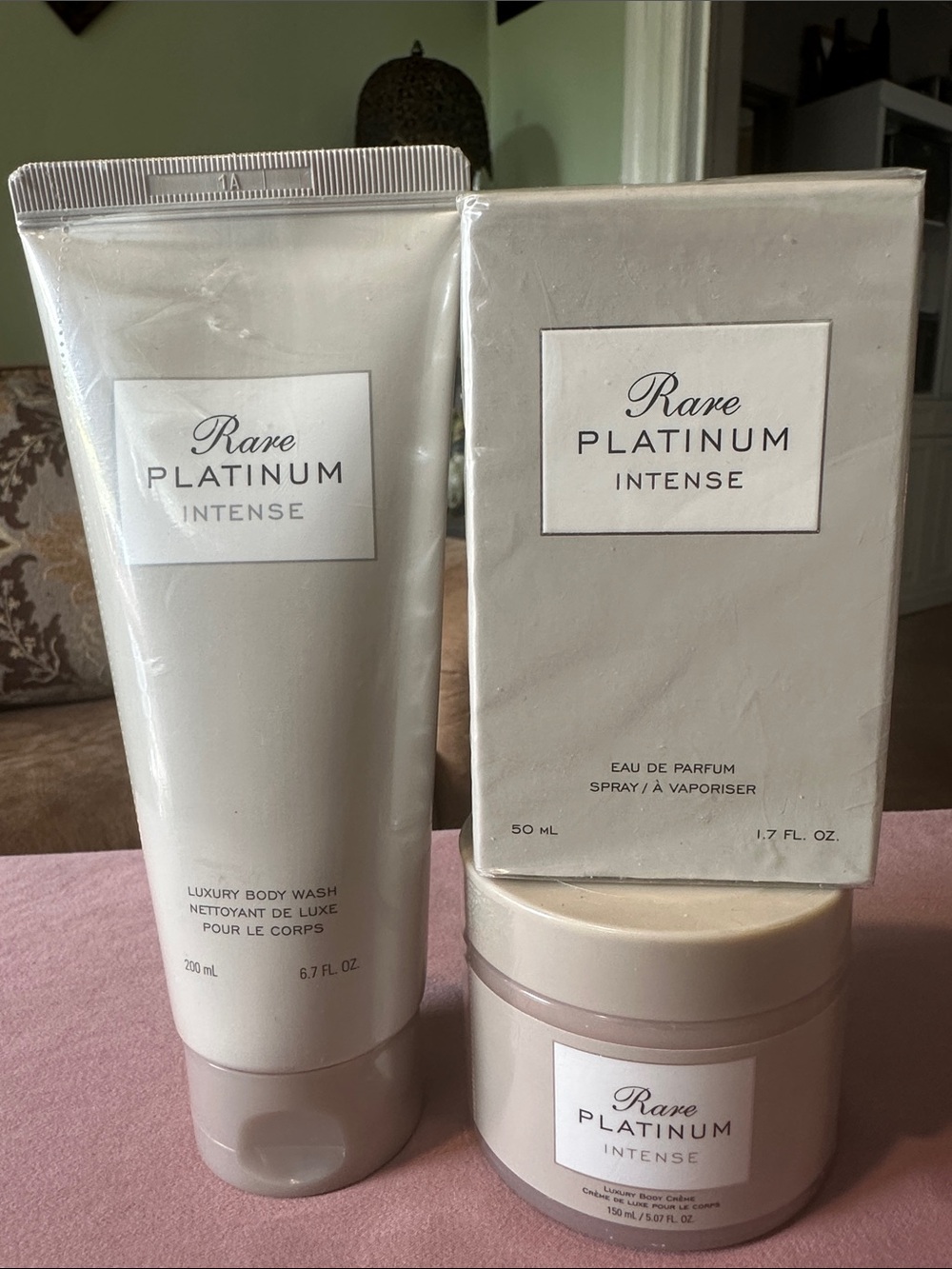 Avon Rare Platinum Intense - Silver and Cream Skincare Set